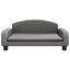 vidaXL Cama para perros de cuero sintético gris 70x45x30 cm, , large indicador imagen numero 3