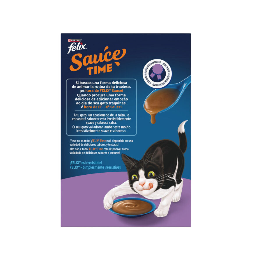 6 x 40 g Felix Cat Salsa de Pollo y Salm&oacute;n para gatos, , large Imagen numero 2