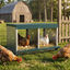 PawHut Ponedero para Gallinas de Acero Galvanizado con 2 Huecos, Caja Nido para 2 Gallinas con Techo Impermeable y Ventilaci&oacute;n, para Recoger los Huevos m&aacute;s Limpios, Plateado y Verde, , large indicador imagen numero 2
