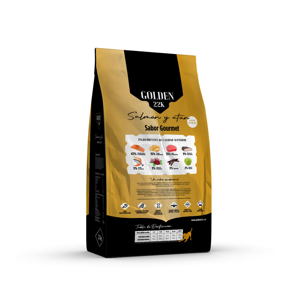 Pienso Golden 22k Adulto Salm&oacute;n y At&uacute;n Grain Free, , large Imagen numero 2