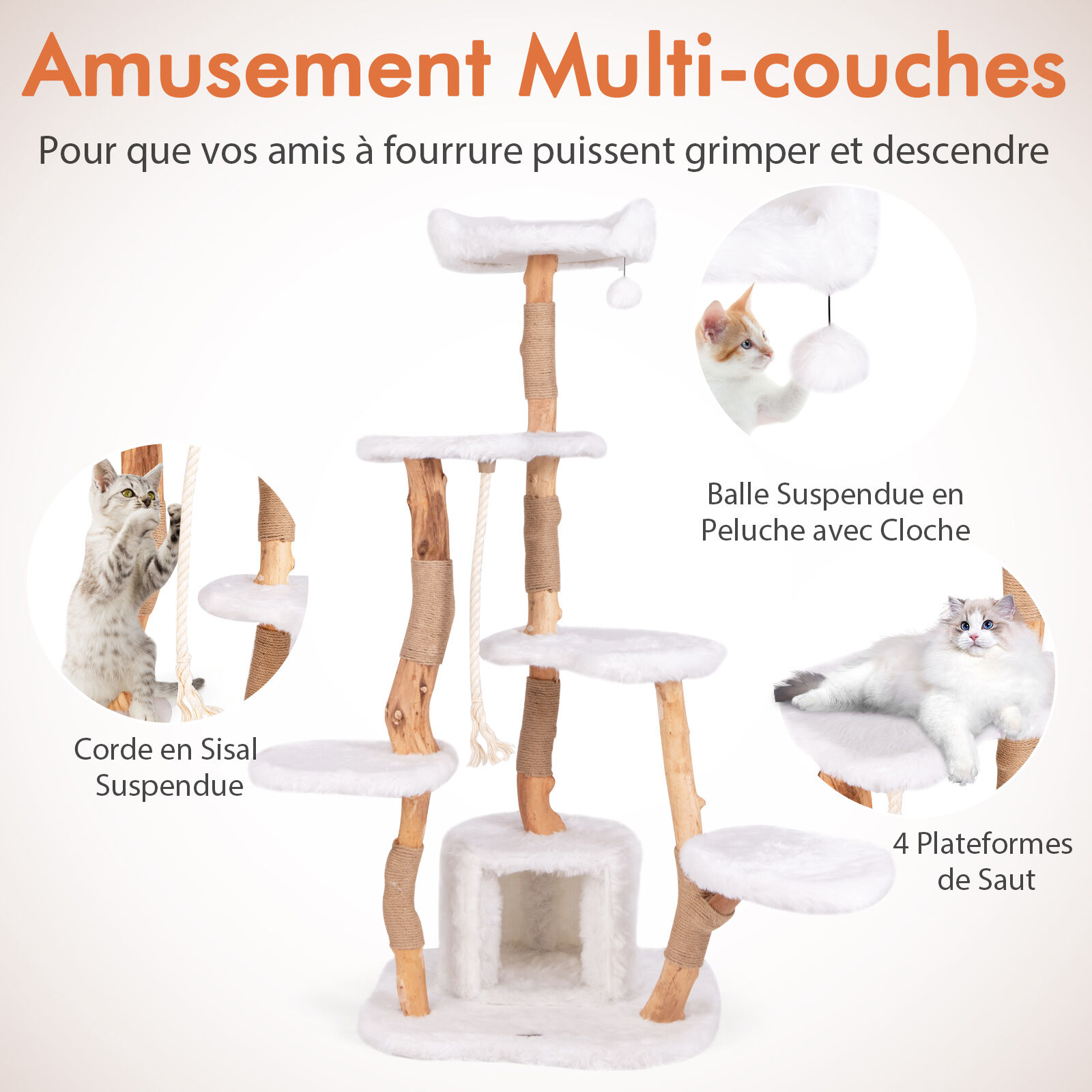 Costway Árbol Madera para Gatos thumbnail