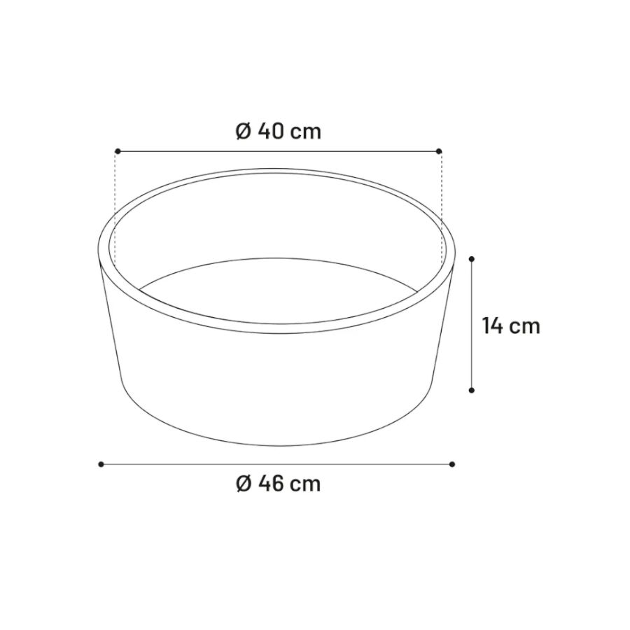Flamingo Zinzi Redondo Gris cama cuna para perros, , large Imagen numero 3