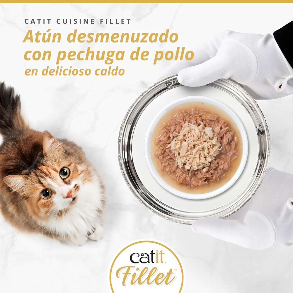 Catit Cuisine Fillet At&uacute;n con Pollo, 75g, , large Imagen numero 2