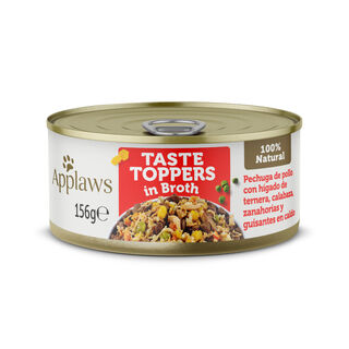 Applaws Taste Toppers Pollo con Hígado de Ternera y Vegetales en Caldo lata para perros