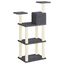 VidaXL Rascador para gatos con postes de sisal gris oscuro, , large indicador imagen numero 4