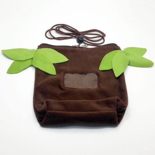 Bolsa vinculaci&oacute;n cuadrada Jungle para petauros color Marr&oacute;n, , large Imagen numero 2