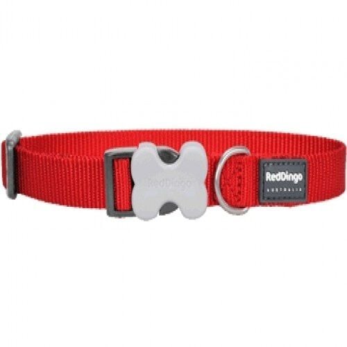 Collar liso para perros color Rojo