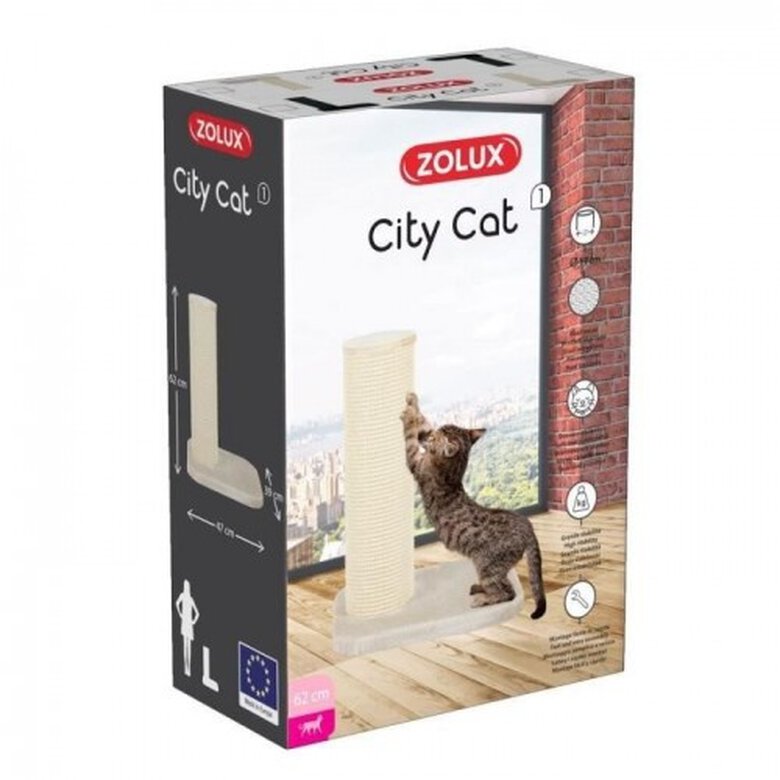 Zolux poste rascador city cat beige para gatos, , large image number null