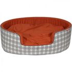Tyrol cama ovalada con diseño étnico naranja para perros, , large image number null