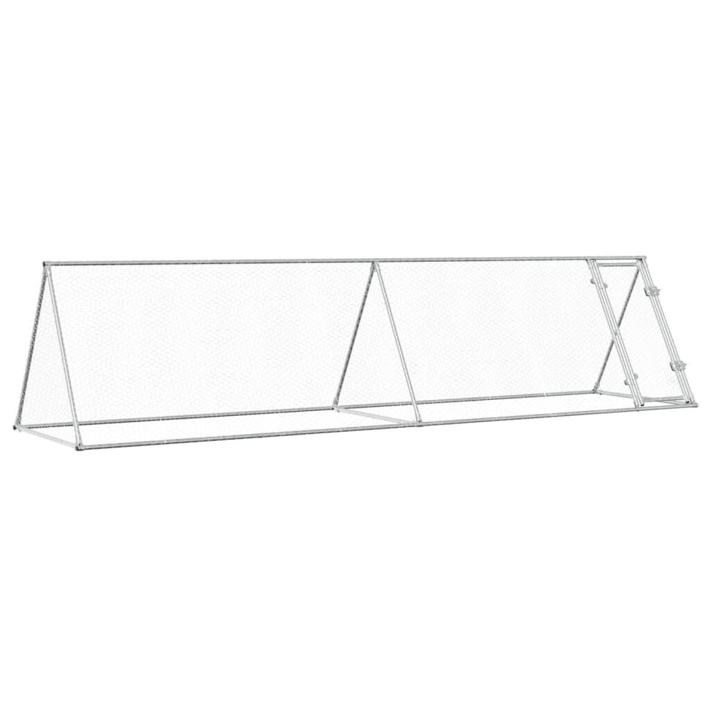 Vidaxl Jaula Para Gallinas Acero Galvanizado Plateado