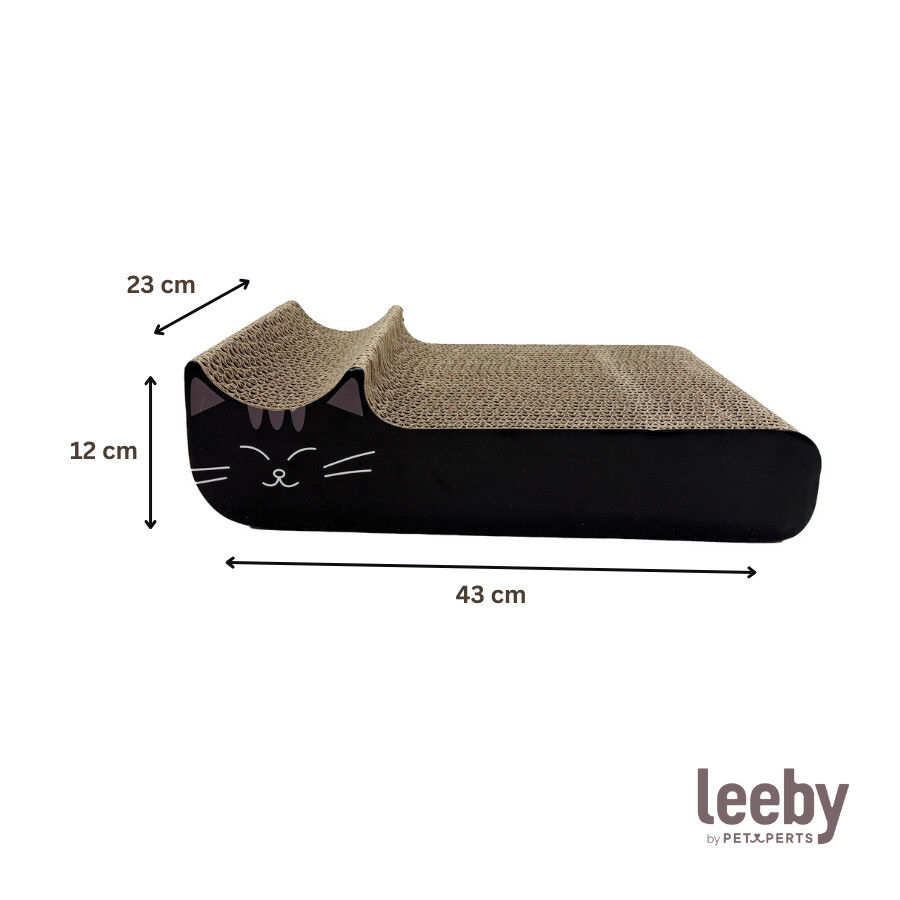 Leeby Kira tabla rascador de cartón negro para gatos thumbnail