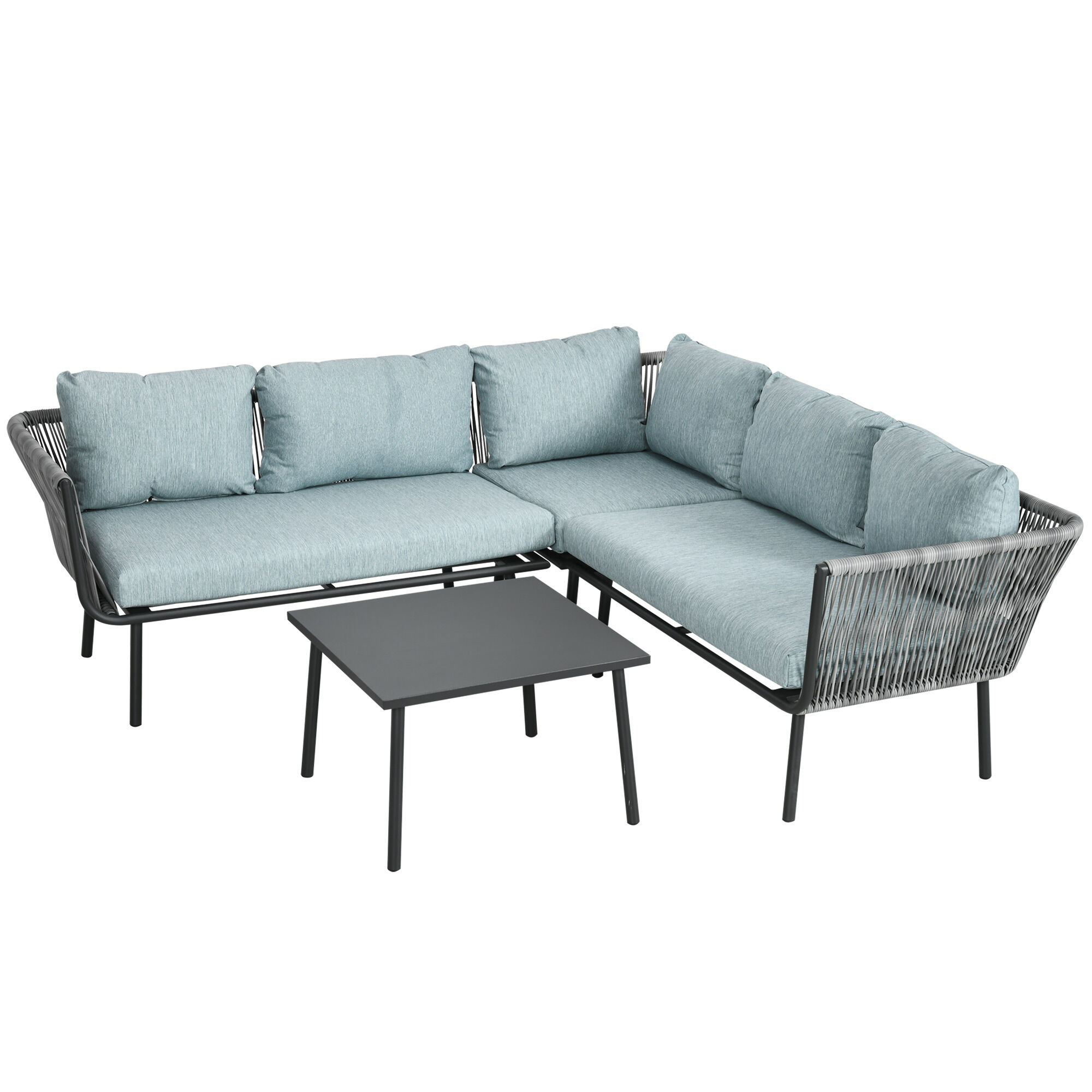 Outsunny Conjunto De Muebles De Ratán Para Terraza Patio