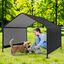 COSTWAY Tienda de campaña para Perros, Refugio de Sombra para Perros, Casa para Mascotas al Aire Libre con Techo Impermeable, Estacas de Tierra, Carpa con Toldo Resistente al Sol, 129 x 124 x 108 cm, , large indicador imagen numero 5