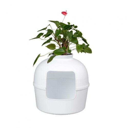 RHRQuality arenero cerrado color blanco para gatos, , large Imagen numero 1