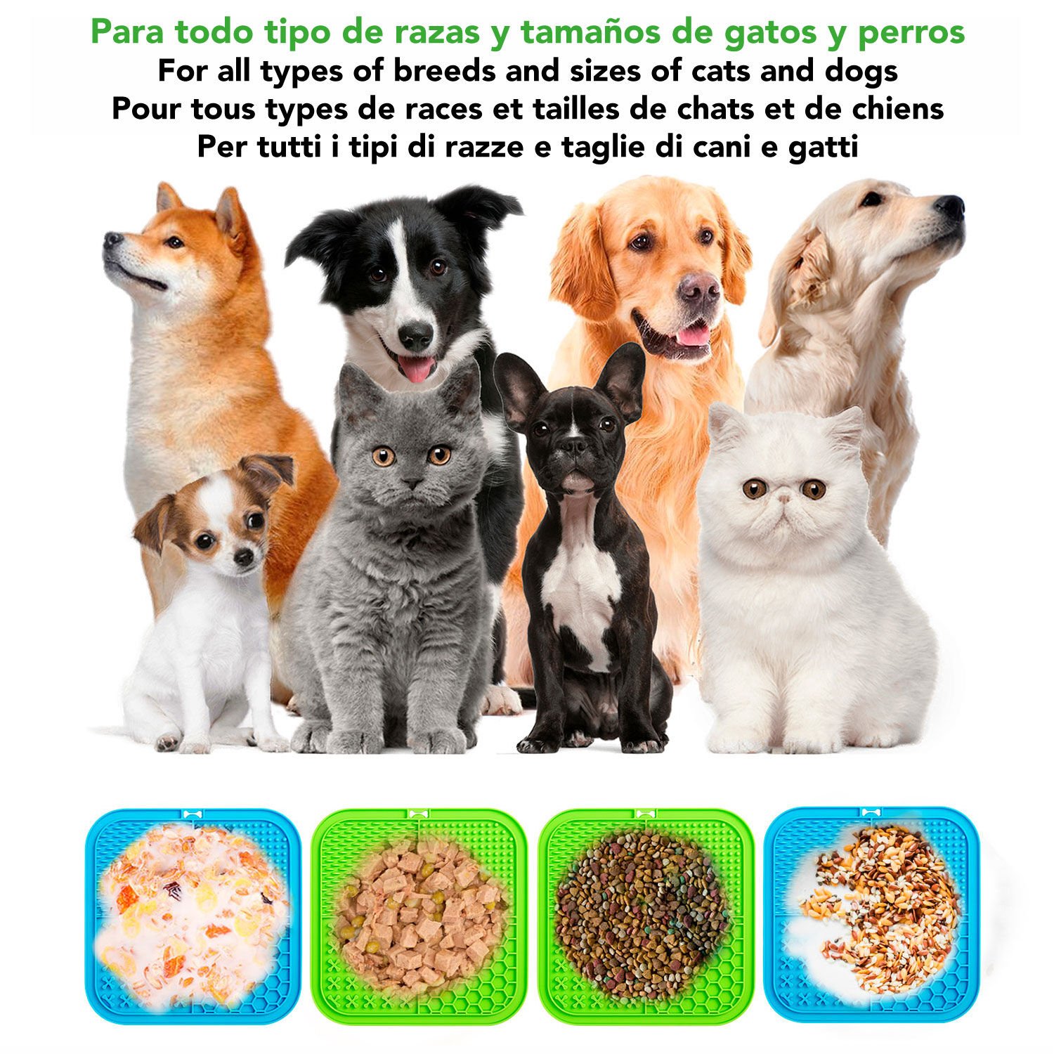 Arquivet Alfombrilla verde para lamer y espátula para perros thumbnail