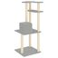 vidaXL Rascador para gatos con postes de sisal gris claro 123 cm, , large indicador imagen numero 4