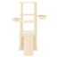 vidaXL Rascador para gatos con postes de sisal color crema 133 cm, , large indicador imagen numero 2