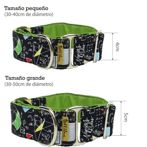 Collar Martingale Matem&aacute;ticas para perros color Negro, , large Imagen numero 2