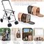 COSTWAY Cochecito Multifuncional 4 en 1 para Perros y Gatos, Cochecito para Mascotas de Doble Nivel, Carrito para Mascotas, Cochecito Plegable Desmontable para Mascotas con 4 Ruedas (beige), , large indicador imagen numero 3