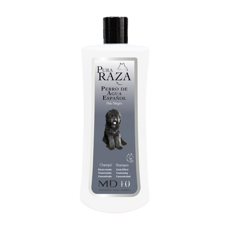 MD-10 Champú Hidratante vegano para perro de Agua Español negro