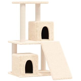 Vida XL Rascador con postes de sisal crema para gatos