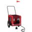 vidaXL Remolque de bicicleta mascotas hierro tela Oxford rojo negro, , large indicador imagen numero 2