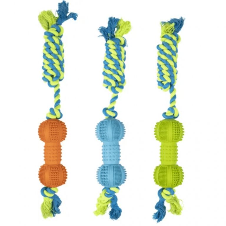 Juguete Flamingo Dental Dumbbell con Cuerda Verde, , large Imagen numero 2