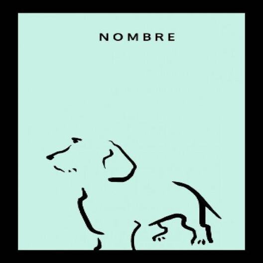 Ilustración de Terrier con marco negro color Mint, , large image number null