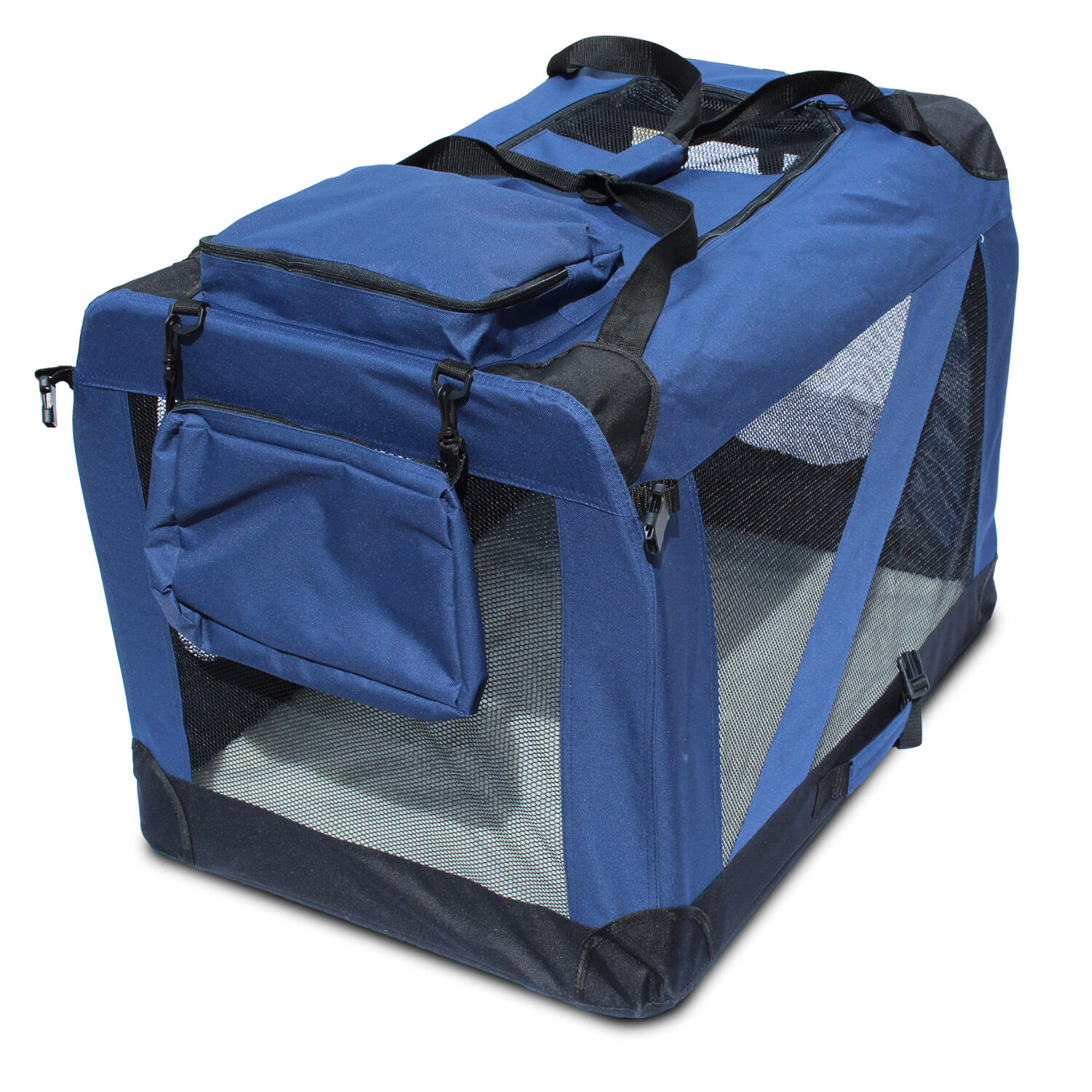 Transportin para perros plegable Yatek de entradas laterales y superiores con alta visibilidad, confort y seguridad para tu mascota, talla XXL (91,4 x 63,5 x 63,5 cm), , large Imagen numero 4