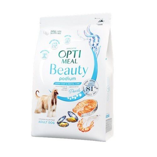 Optimeal Beauty Podium Pelo Brillante y Salud Dental Coctel Marino pienso para perros, , large Imagen numero 1