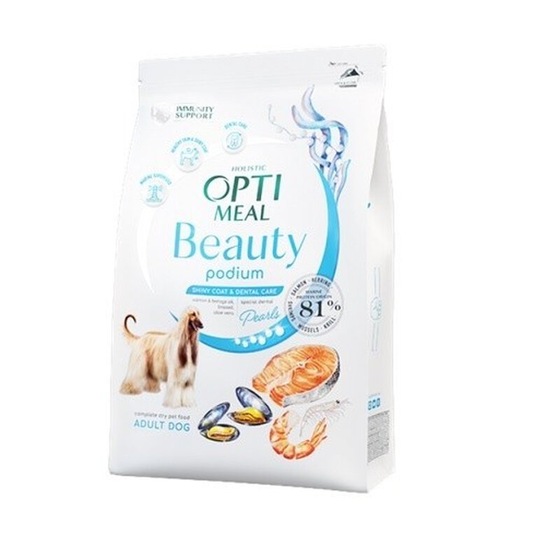 Optimeal Beauty Podium Pelo Brillante y Salud Dental Coctel Marino pienso para perros, , large image number null