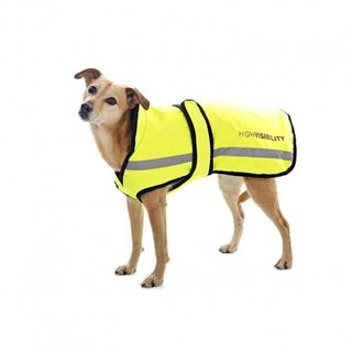 Abrigo para paseos reflectante para perros color Amarillo