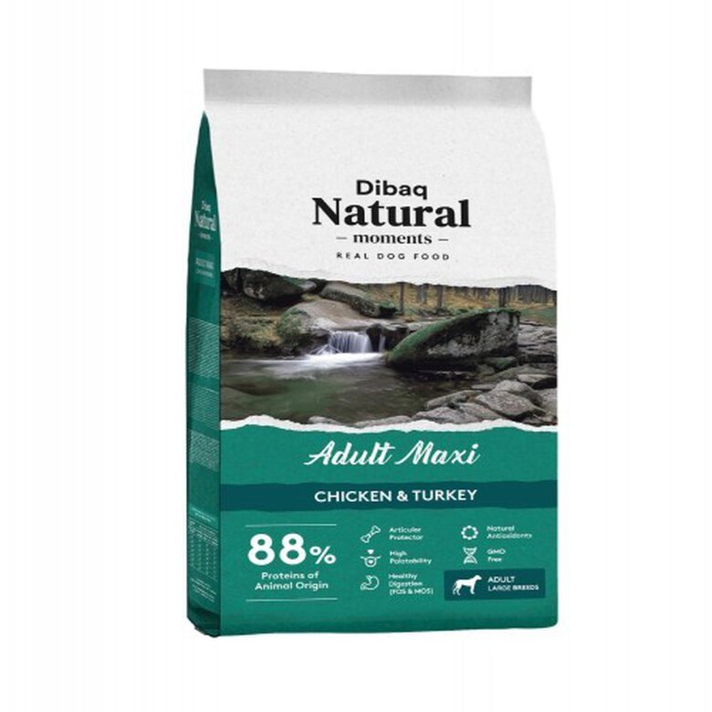 Pienso Dibaq Natural Moments Adult Maxi para perros sabor Pollo y Pavo, , large image number null