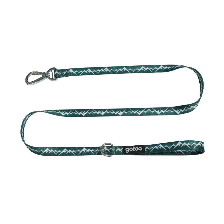 Gotoo Correa con mosquet&oacute;n de seguridad verde para perros, , large Imagen numero 1