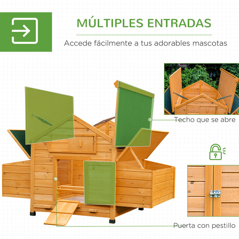 PawHut Gallinero grande de abeto Madera thumbnail
