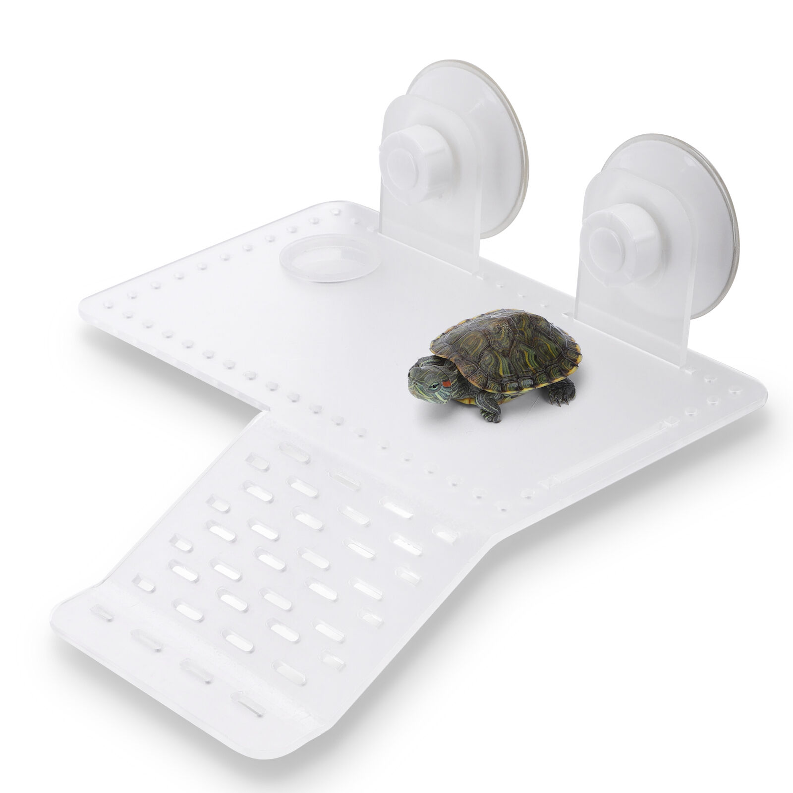 Nobleza - Plataforma Tortugas, Pl&aacute;stico Transparente Tortugas Basking Plataforma con Ventosas, para Tortuga o Reptil, L20*W12CM, , large Imagen numero 1