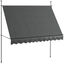 Outsunny Toldo Manual Retráctil 300x120x210-300 cm Toldo para Balcón con Manivela Altura Ajustable Impermeable y Anti-UV para Jardín Terraza Ventanas Gris Oscuro, , large indicador imagen numero 1