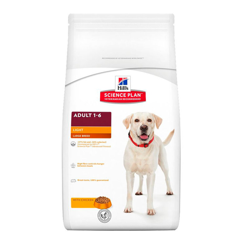 Hill's Science Plan Light Adult Pollo pienso para perros, , large image number null