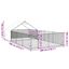 vidaXL Caseta perros exterior con corral 4x3x1,9 m acero galvanizado, , large indicador imagen numero 15