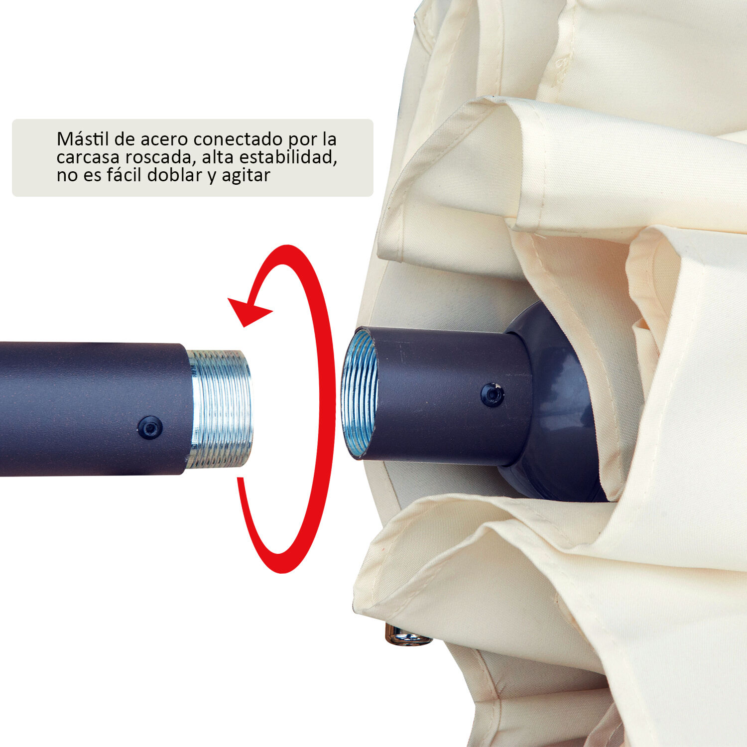 Outsunny Sombrilla Parasol Doble para Jard&iacute;n, , large Imagen numero 5