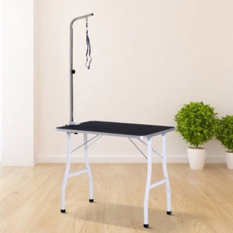 Mesa plegable PawHut de peluquería pro color  Blanco/Negro, , large image number null