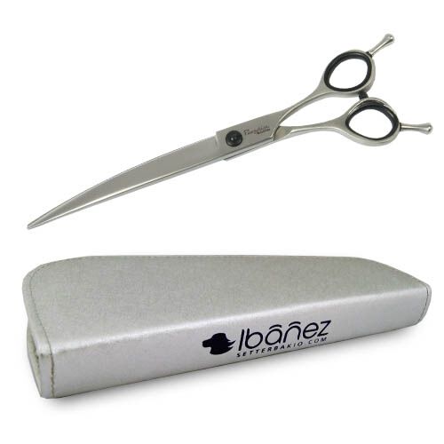 Tijera peluquer&iacute;a canina Ib&aacute;&ntilde;ez Paradise curva de 19,5 cm de largo, contiene estuche, , large Imagen numero 2
