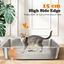 Nobleza Arenero de Acero Inoxidable para Gatos XXL &ndash; 70&times;50&times;15 cm, Borde Alto, Antideslizante &ndash; No Absorbe Olores &ndash; Ideal para Gatos Muy Grandes y M&uacute;ltiples Mascotas, , large indicador imagen numero 5