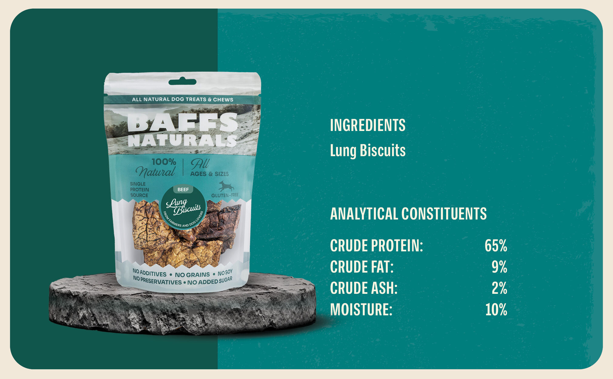 BAFFS Naturals Pulm&oacute;n de Vacuno para Perros, , large Imagen numero 4