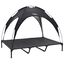 vidaXL Cama para Perros con Dosel Sofá Silla Tela Oxford y Acero Negro, , large indicador imagen numero 15
