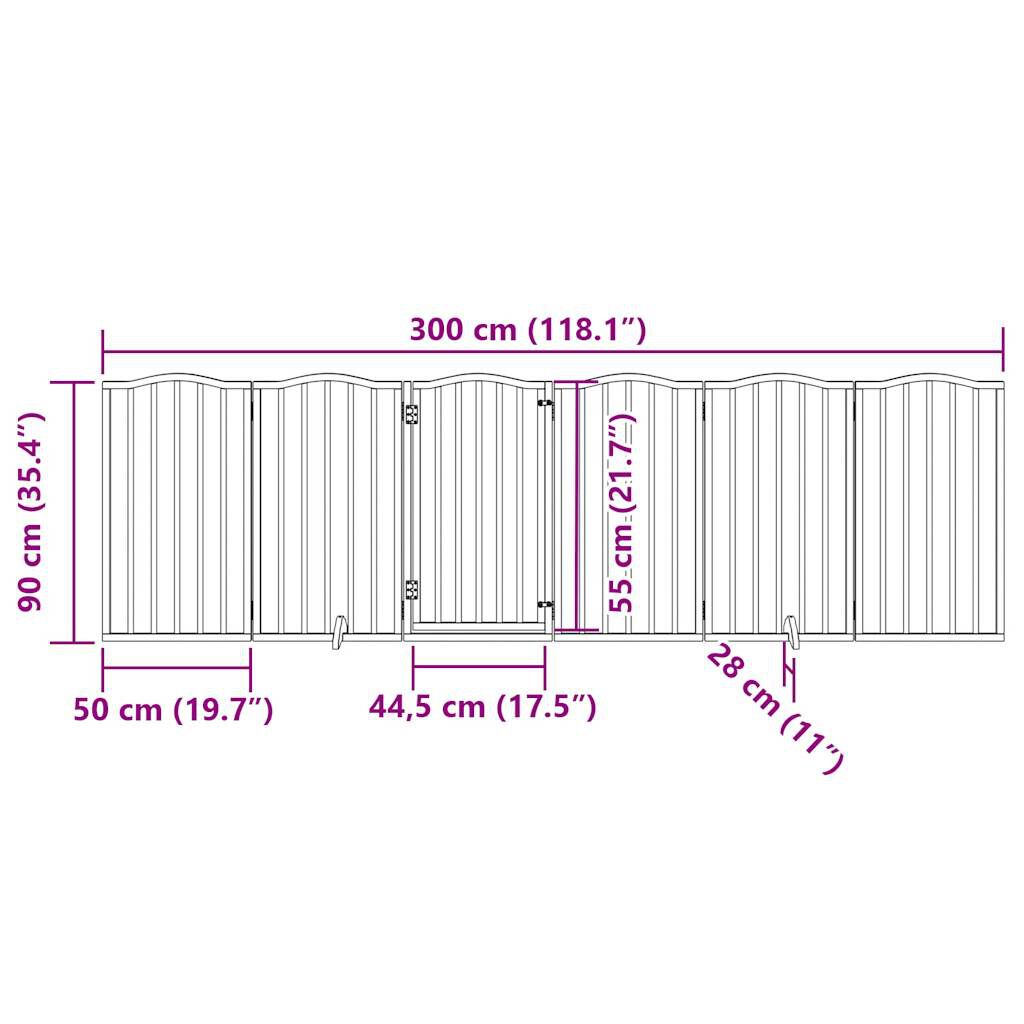 VidaXL Puerta Plegable Madera para Perros thumbnail