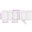 vidaXL Puerta para perros plegable 3 paneles madera álamo blanca 300cm, , large indicador imagen numero 5
