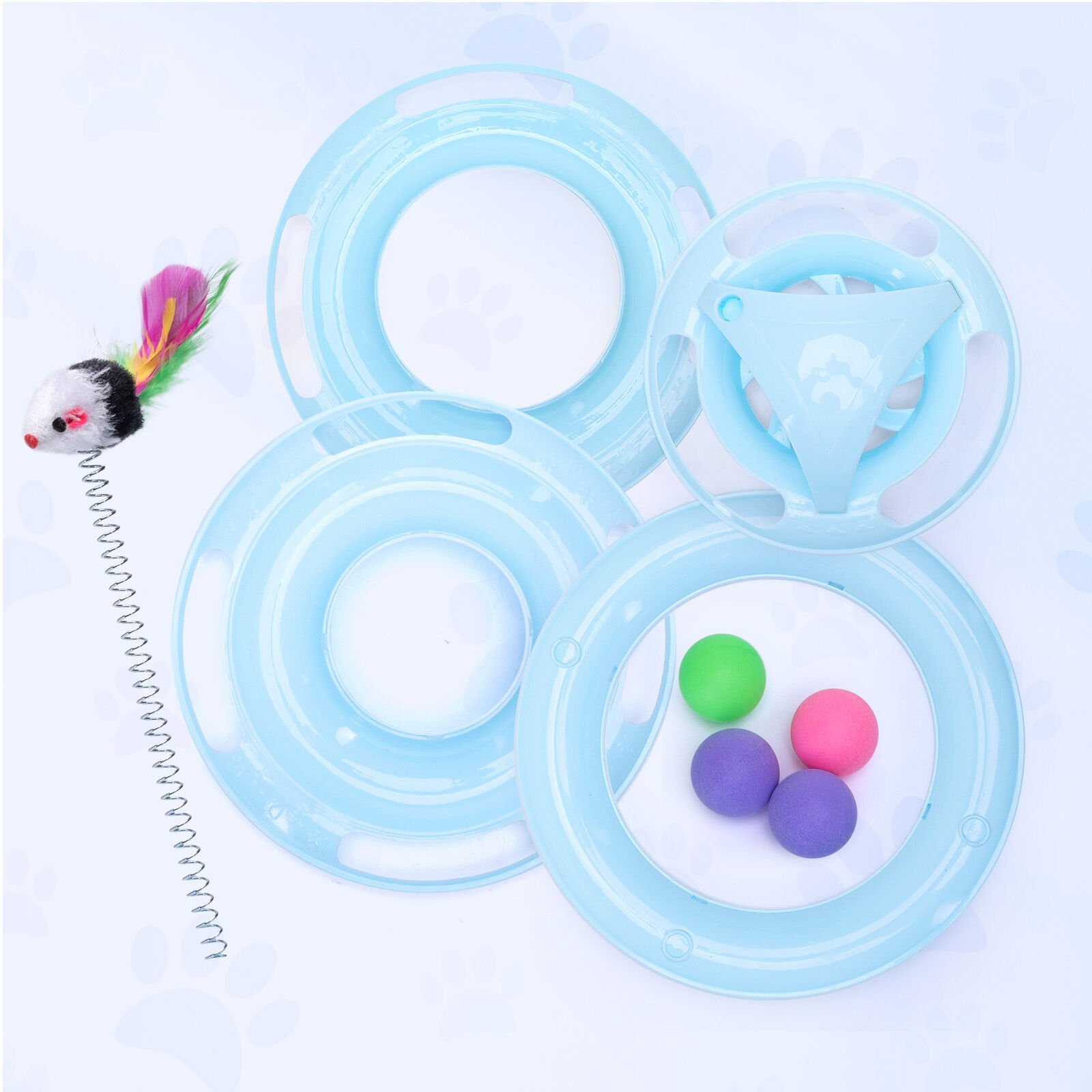 Nobleza Juguete Interactivo Con Diseño De Torre y Niveles para gatos thumbnail