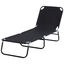 Outsunny Tumbona Plegable Reclinable con Ángulo Ajustable de 5 Posiciones para Jardín Exterior Piscina Terraza Camping Carga 120 kg 188x56x28 cm Negro, , large indicador imagen numero 1