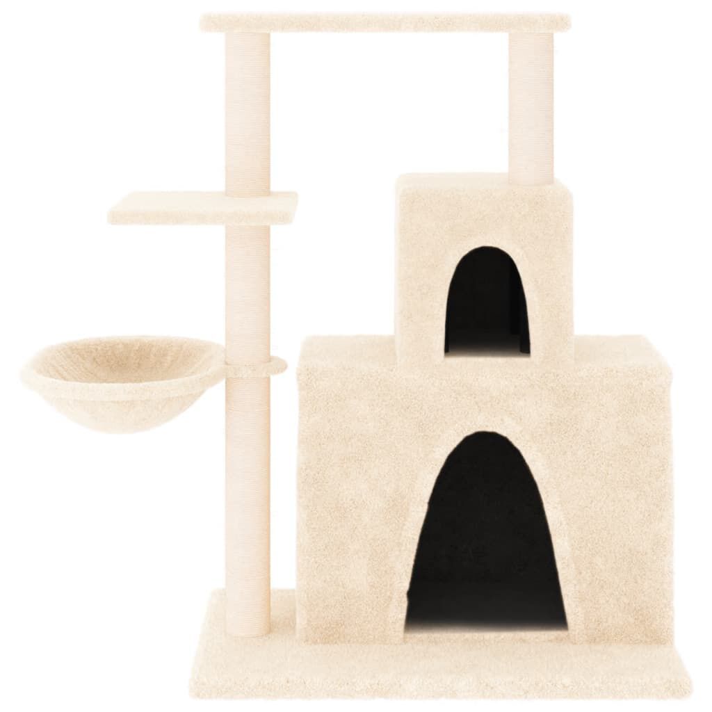 vidaXL Rascador para gatos con postes de sisal color crema 83 cm, , large Imagen numero 2